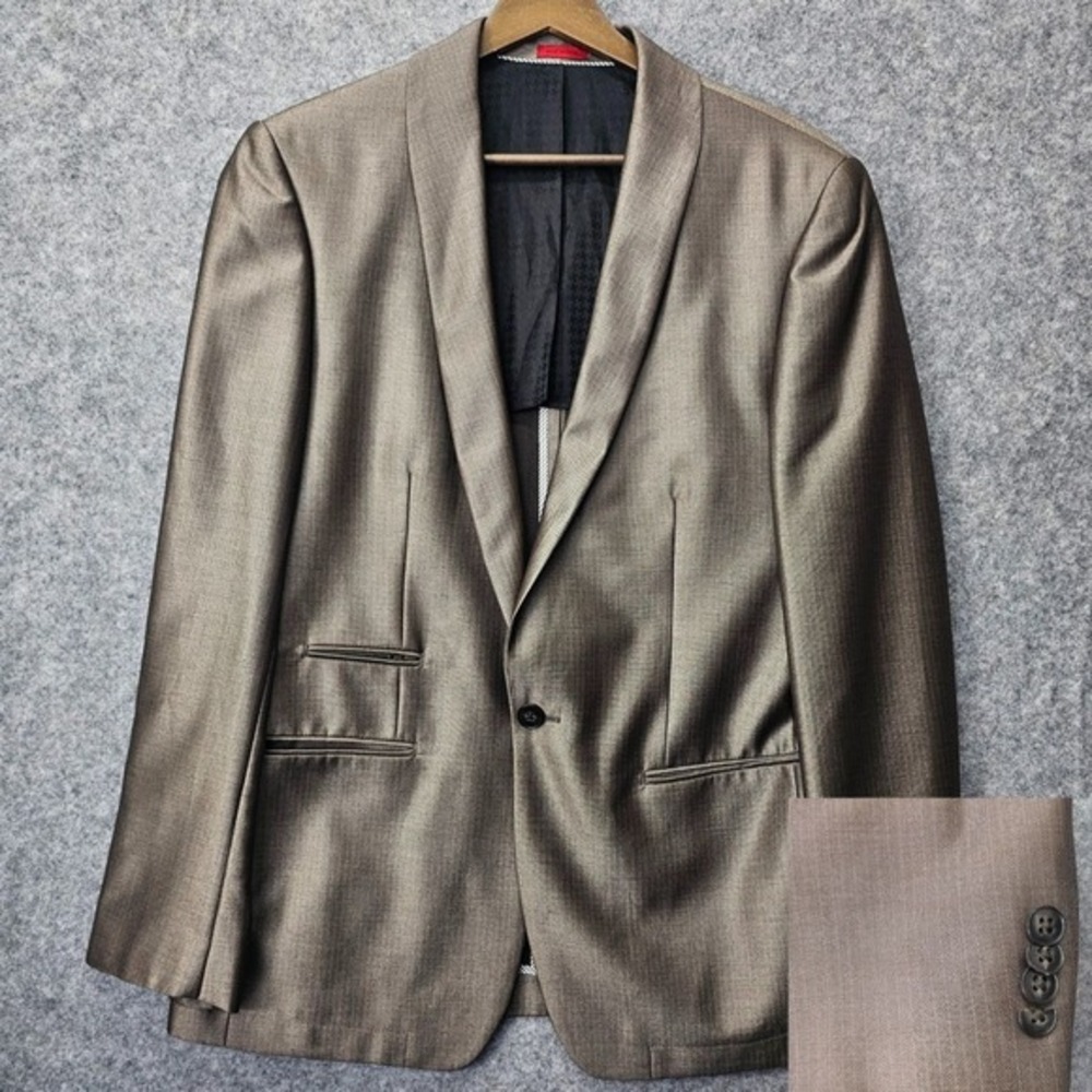 John Varvatos Sport Coat Mens 36R XS Bronze Light Summer Shawl Collar Designer